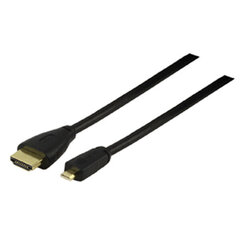 Valueline micro HDMI otsik - HDMI otsik, must, 1,50 m hind ja info | Kaablid ja juhtmed | kaup24.ee