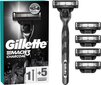 Raseerimispead Gillette Mach3 Charcoal 5 tk. + vars hind ja info | Raseerimisvahendid | kaup24.ee