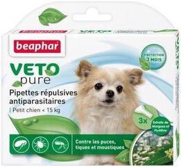 BE-Veto SpotOn Dogs <15kg N3 (fleas/ticks/mosk) цена и информация | Пищевые добавки и анти-паразитные товары | kaup24.ee