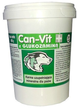 Can-vit roheline 400g vitamiinid koertele, glükosamiini ja kaltsiumiga hind ja info | Toidulisandid ja parasiitide vastased tooted | kaup24.ee