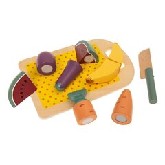 Puu- ja köögiviljadega puidust lõikelaud Smiki Zookabee hind ja info | Tüdrukute mänguasjad | kaup24.ee