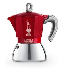 Гейзерная кофеварка Bialetti Moka Induction, красная, для 6-ти кружек чашек эспрессо цена и информация | Чайники, кофейники | kaup24.ee