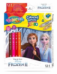 Цветные карандаши с точилкой Colorino Disney Frozen II, 12 шт./13 цветов цена и информация | Принадлежности для рисования, лепки | kaup24.ee