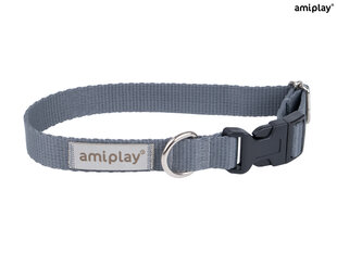 Amiplay регулируемый ошейник Samba, XL, Grey цена и информация | Ошейники, подтяжки для собак | kaup24.ee