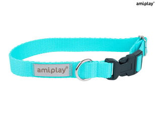 Amiplay регулируемый ошейник Samba, S, Turquoise цена и информация | Ошейники, подтяжки для собак | kaup24.ee