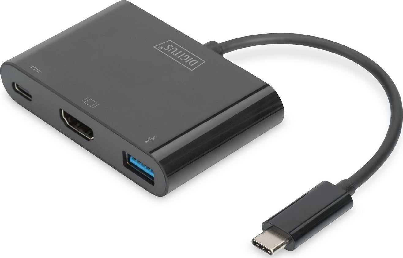 USB-adapter Digitus DIGITUS Adaptador multipuerto USB Type-C™ HDMI, 3 puertos цена и информация | USB jagajad, adapterid | kaup24.ee