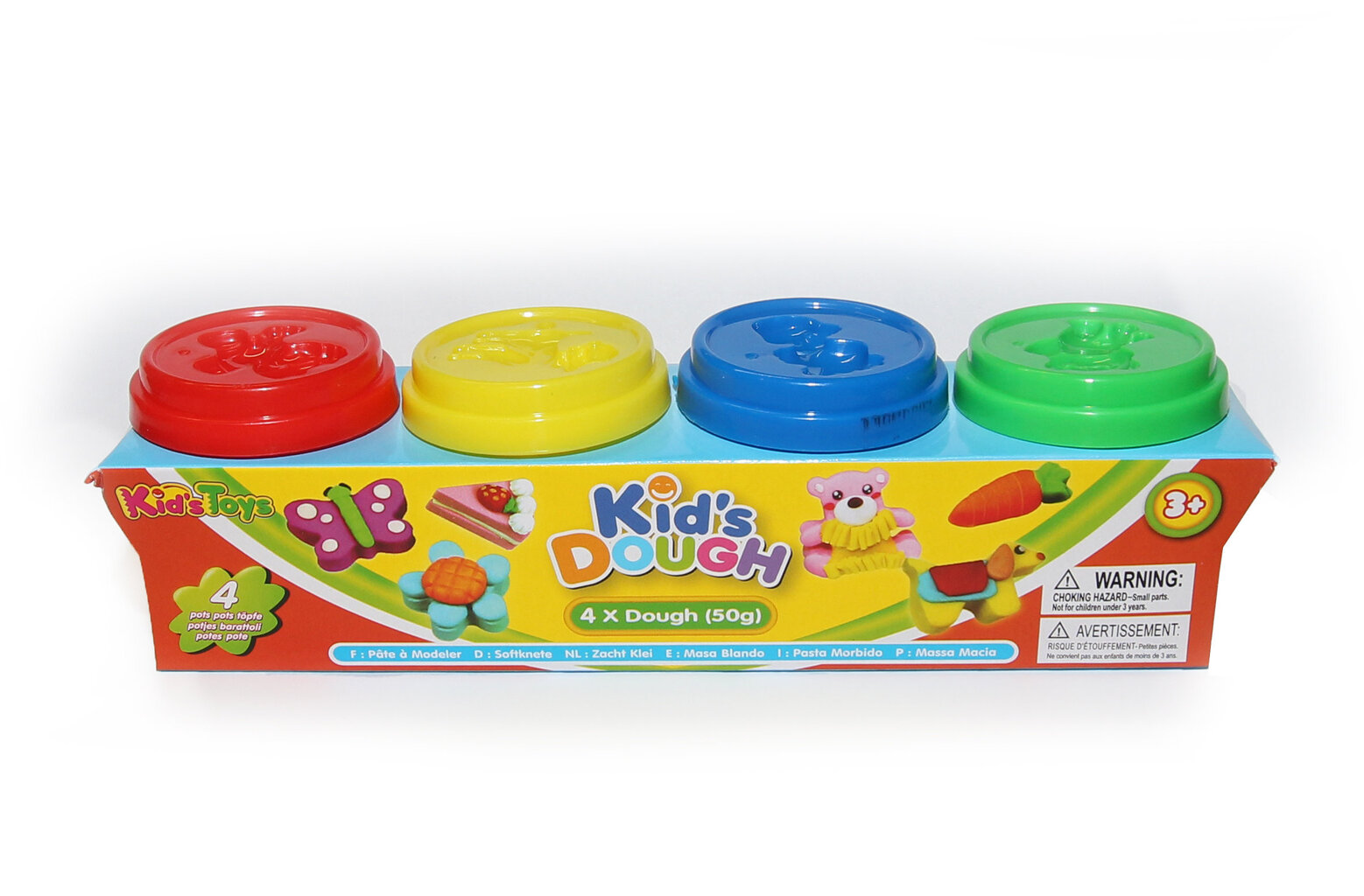 Voolimismass Kids Dough, 4 värvi цена и информация | Arendavad mänguasjad | kaup24.ee