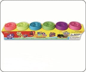 Plastiliin Kids Dough Neon, 6 värvi hind ja info | Arendavad mänguasjad | kaup24.ee