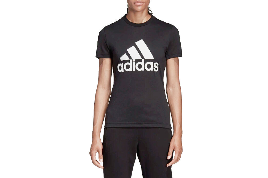 Naiste spordisärk Adidas Must Haves Badge Of Sport Tee DY7732, must hind ja info | Naiste spordiriided | kaup24.ee