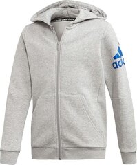 Poiste dressipluus Adidas Must Haves Badge of Sport Track Jr Hoodie 116cm цена и информация | Свитеры, жилетки, пиджаки для мальчиков | kaup24.ee