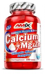 Пищевая добавка AMIX Calcium + Mg + Zn, 100 таблеток цена и информация | Витамины, пищевые добавки, препараты для хорошего самочувствия | kaup24.ee