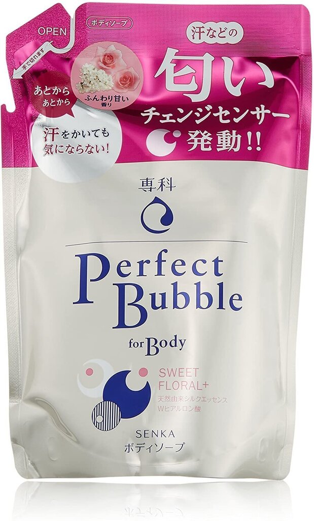 Shiseido Senka Perfect Bubble pikaajalise deodoreeriva toimega hüaluroonhappega dušigeel 500ml hind ja info | Dušigeelid, õlid | kaup24.ee