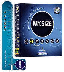 Презервативы My.Size 49 мм, 3 шт. цена и информация | Презервативы | kaup24.ee