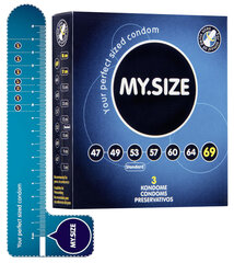 Презервативы "MY.SIZE 69мм" 3 шт цена и информация | Презервативы | kaup24.ee