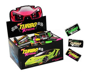 Жевательная резинка Turbo Xtreme 1 коробка (100 шт.) цена и информация | Сладости | kaup24.ee