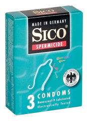 Kondoomid SICO Spermicide, 3 tk hind ja info | Kondoomid | kaup24.ee