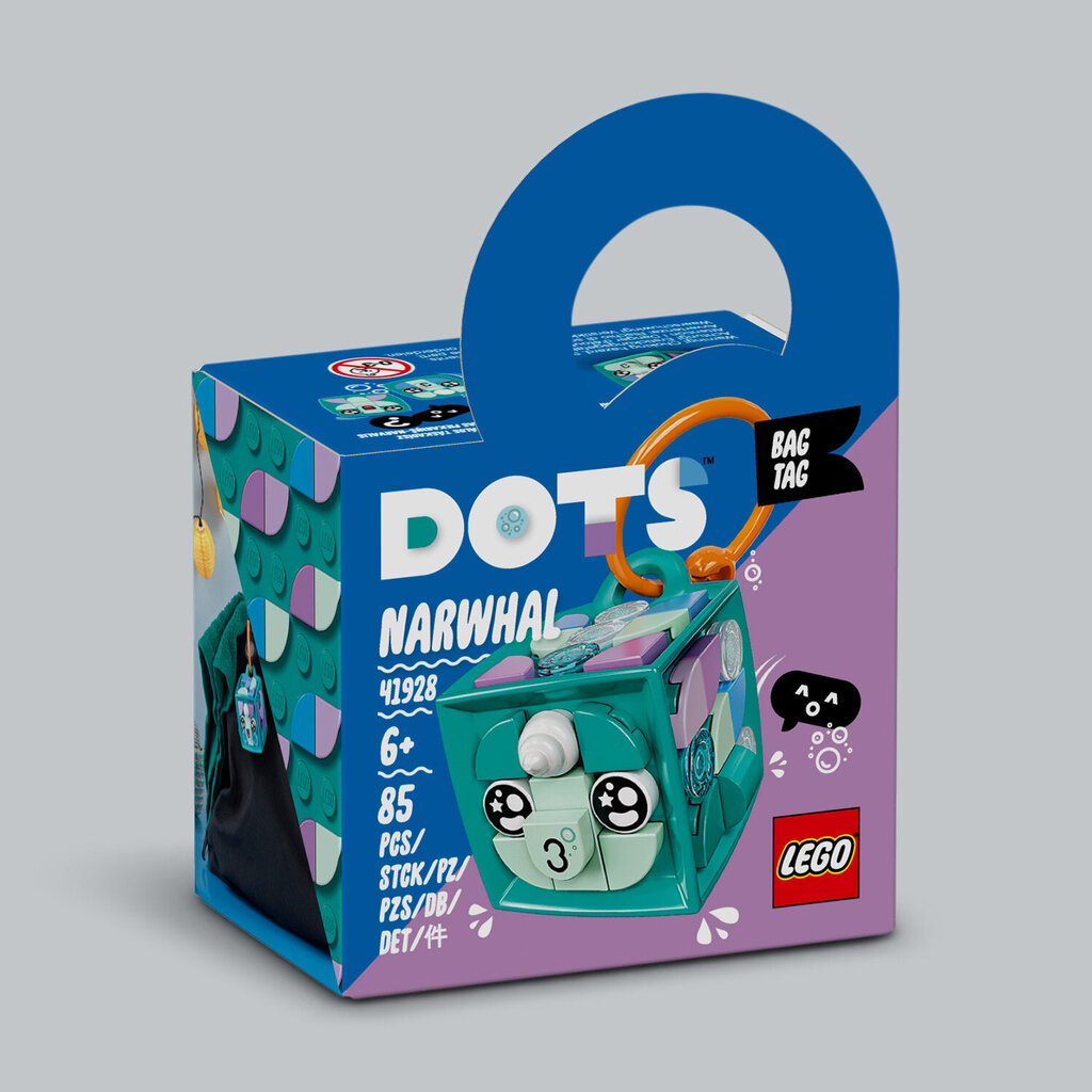 41928 LEGO® DOTS Koti külge riputatav narval цена и информация | Arendavad mänguasjad | kaup24.ee