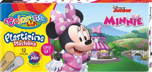 Plastiliin Colorino Disney Junior Minnie, 12 värvi (hõbedane ja kuldne) hind ja info | Kunstitarbed, voolimise tarvikud | kaup24.ee