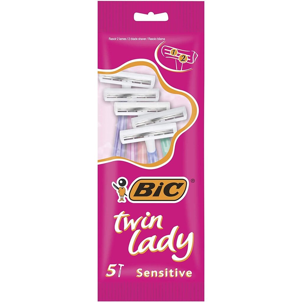 BIC ühekordsed naiste pardlid TWIN LADY (5 tk.) hind ja info | Raseerimisvahendid | kaup24.ee