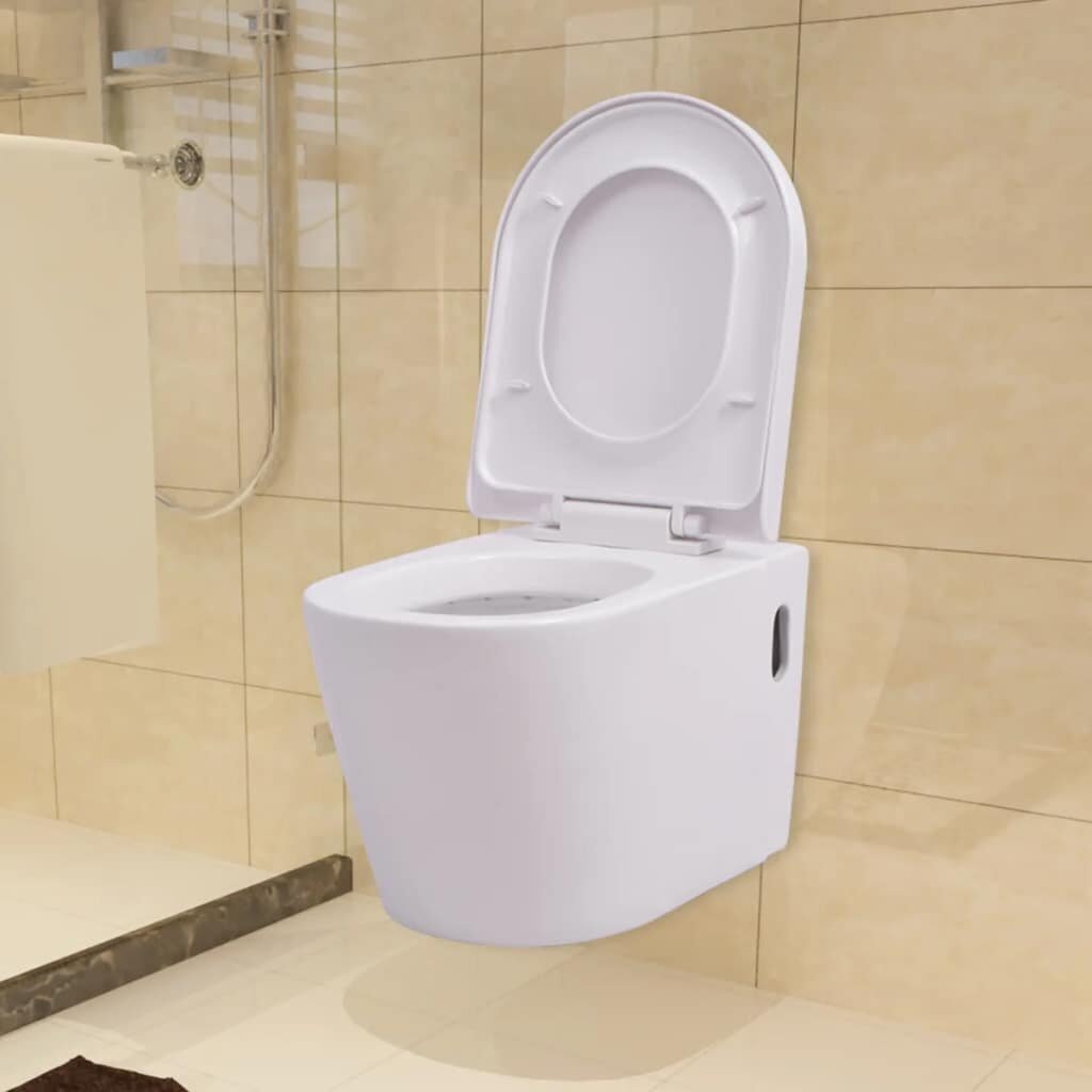 Seinale paigaldatav WC-pott varjatud paagiga, valge hind ja info | WС-potid | kaup24.ee