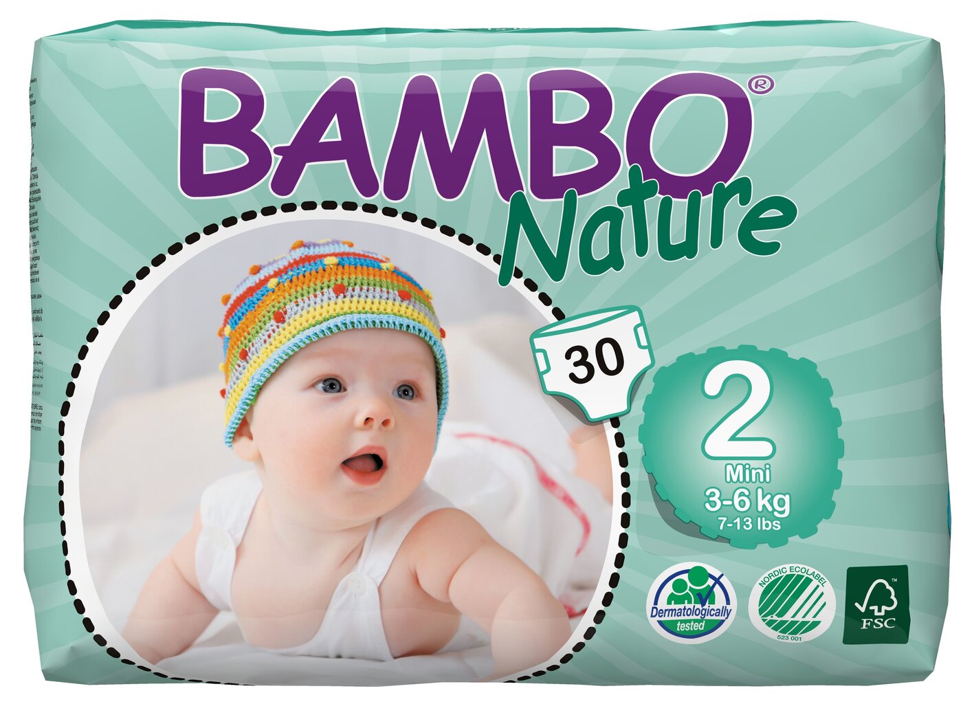 Ökoloogilised mähkmed BAMBO Nature Mini, 2, 3-6 kg, 30 tk. цена и информация | Mähkmed | kaup24.ee