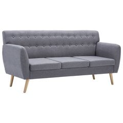 Трехместный диван, 172x70x82см, серый цена и информация | Диваны | kaup24.ee