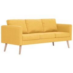 Трехместный диван, желтый цена и информация | Диваны | kaup24.ee