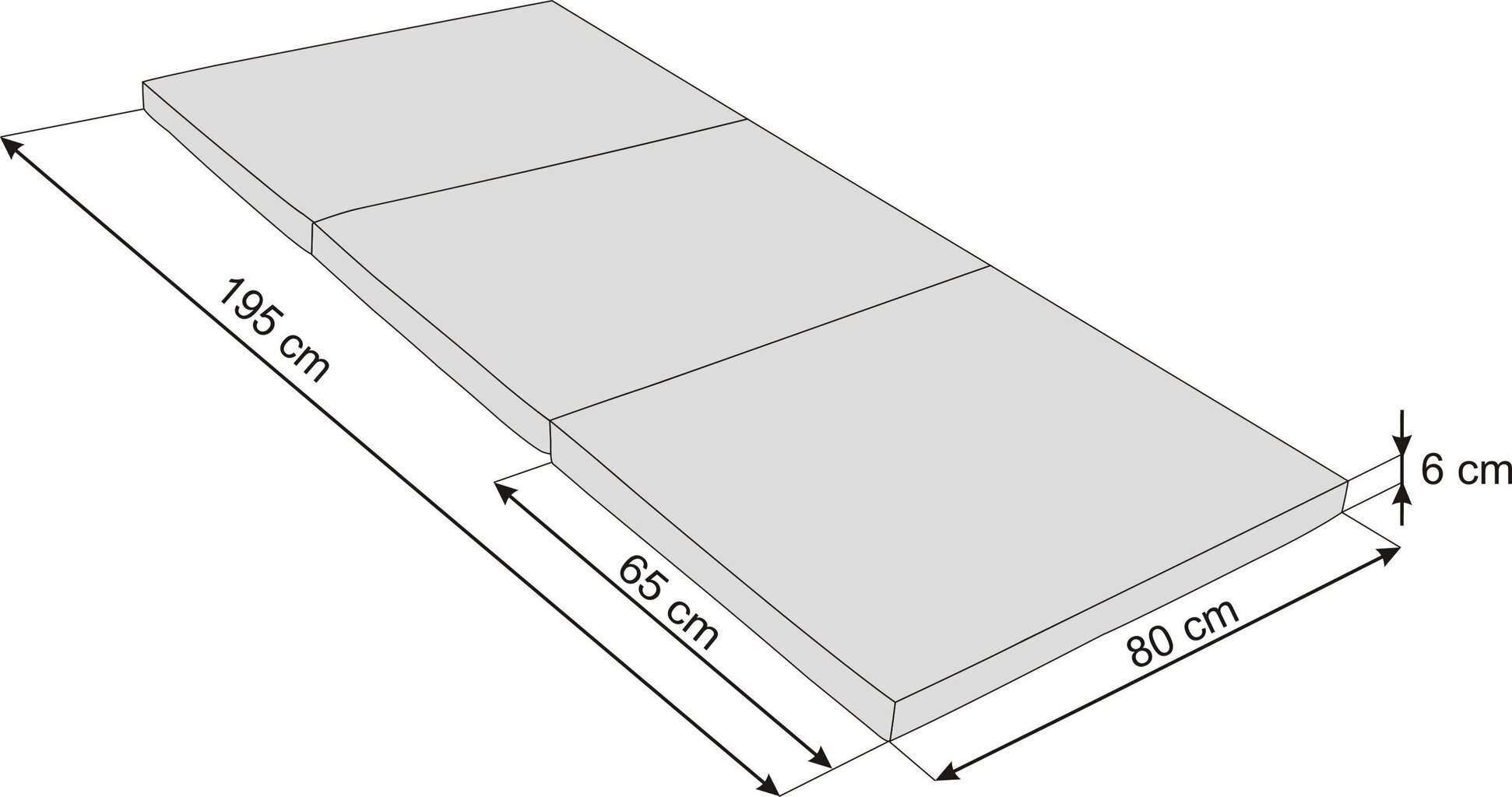 Kokkupandav madrats Hobbygarden Alex XL, 80x195 cm, must hind ja info | Madratsid | kaup24.ee