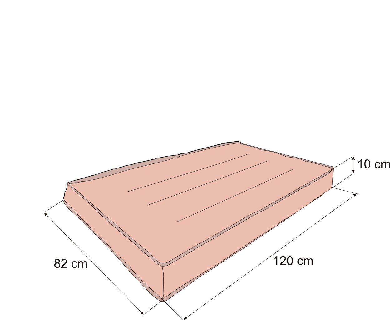 Patjade komplekt euroalustele Karol 1+2, 120 cm, pruun/roosa hind ja info | Toolipadjad ja -katted | kaup24.ee