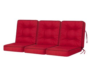 Набор из 3 подушек для качелей Hobbygarden Venus 150 см, красный цена и информация | Подушки, наволочки, чехлы | kaup24.ee
