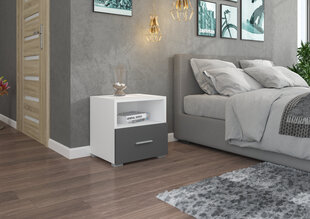 Öökapp ADRK Furniture Emi 06, valge цена и информация | Прикроватные тумбочки | kaup24.ee
