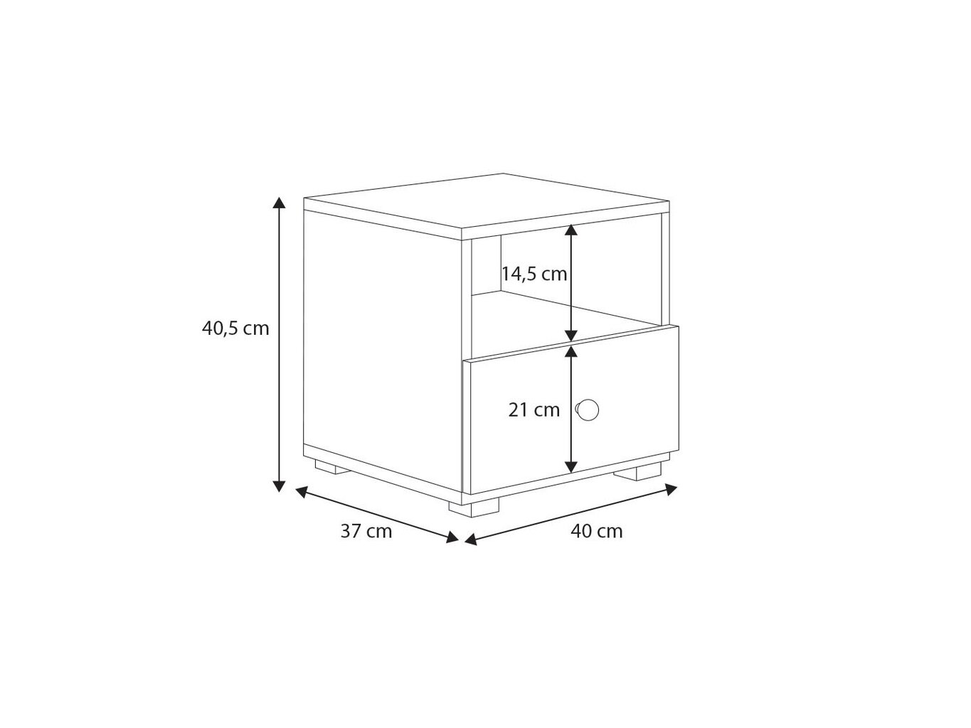 Öökapp ADRK Furniture Emi 06, valge цена и информация | Öökapid | kaup24.ee