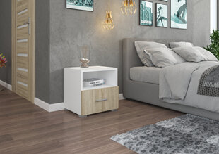Ночная тумбочка ADRK Furniture Emi 07, белая цена и информация | Прикроватные тумбочки | kaup24.ee