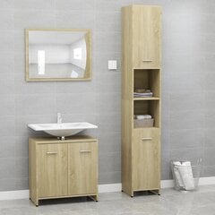 Комплект мебели для ванной, 3 части, цвет дуба цена и информация | Комплекты в ванную | kaup24.ee