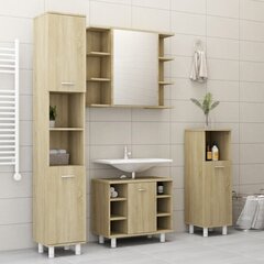 Комплект мебели для ванной, 4 части, цвет дуб цена и информация | Комплекты в ванную | kaup24.ee