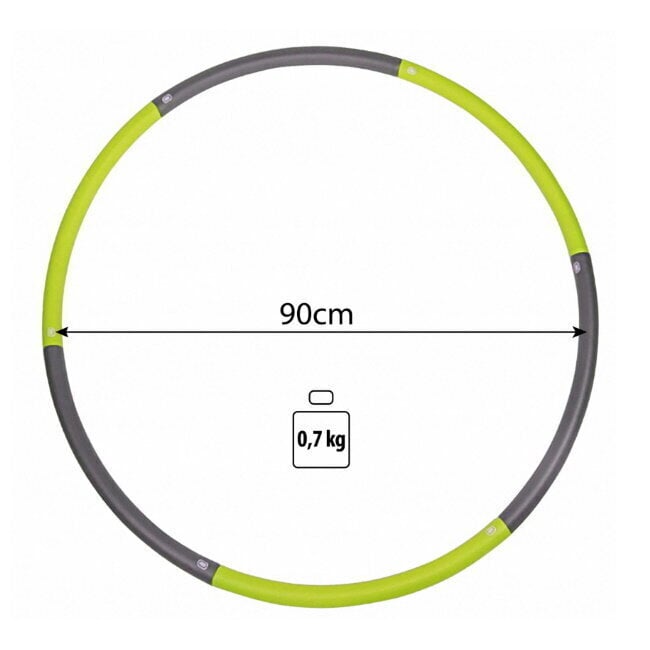 Võimlemisrõngas SportVida 90cm, hall/roheline hind ja info | Hularõngad | kaup24.ee