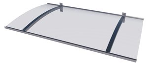 Guttagliss kaitsekatus LED valgusega, roostevabast terasest 150x90 cm цена и информация | Козырьки для дверей | kaup24.ee