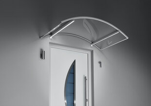 Guttagliss kaitsekatus LED valgusega, roostevabast terasest 150x90 cm hind ja info | Ukse varikatused | kaup24.ee