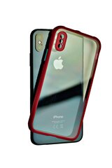 Чехол iPhone X/XS, RED, clear PC. цена и информация | Чехлы для телефонов | kaup24.ee