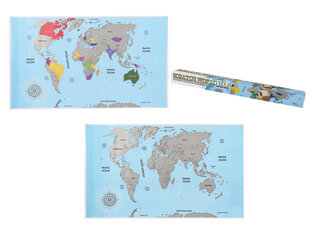 Скретч карта путешественника (88 x 52cm) цена и информация | Карты мира | kaup24.ee