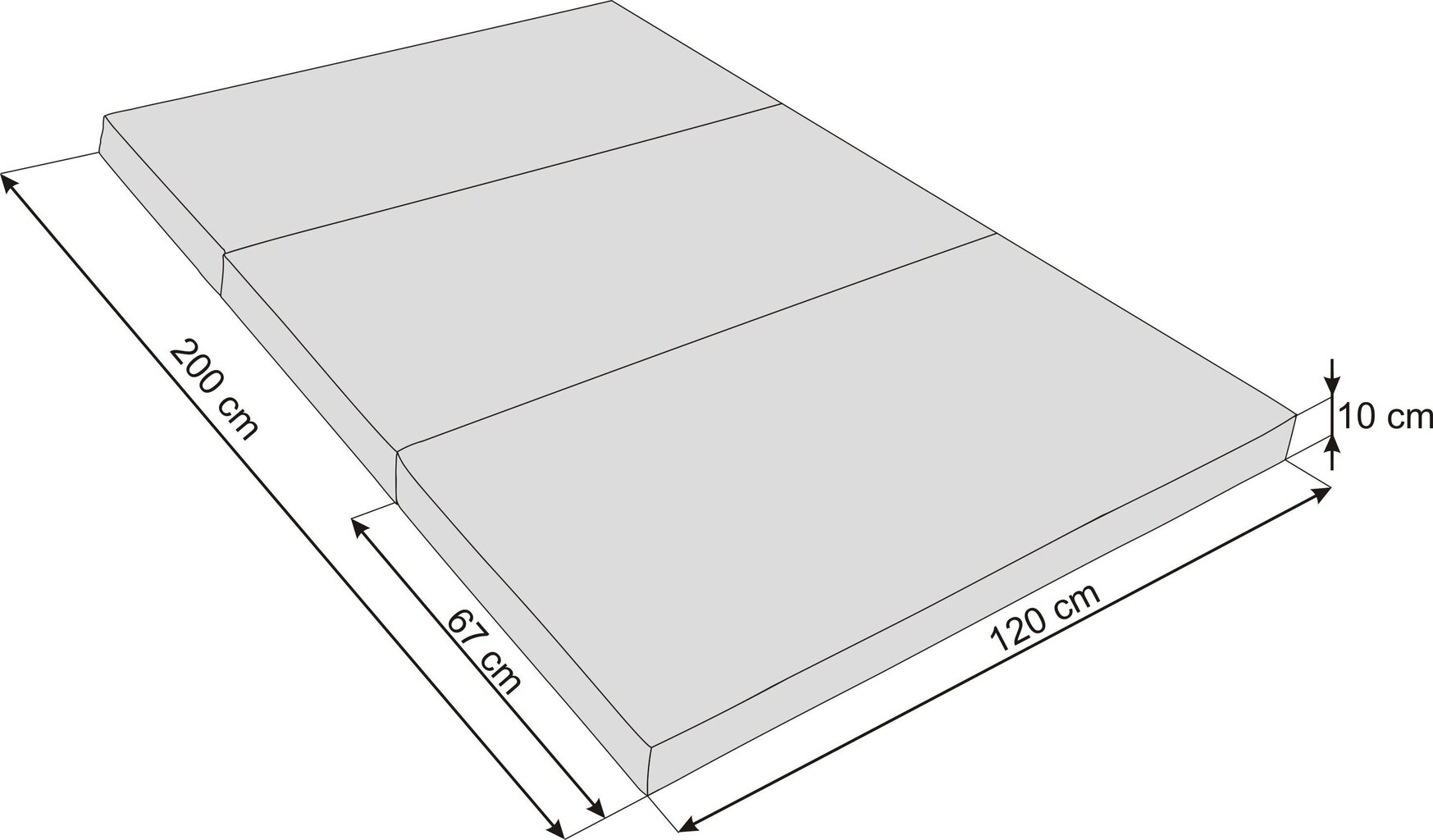 Kokkupandav madrats Hobbygarden Alex XXXL, 120x200 cm, tumesinine цена и информация | Madratsid | kaup24.ee