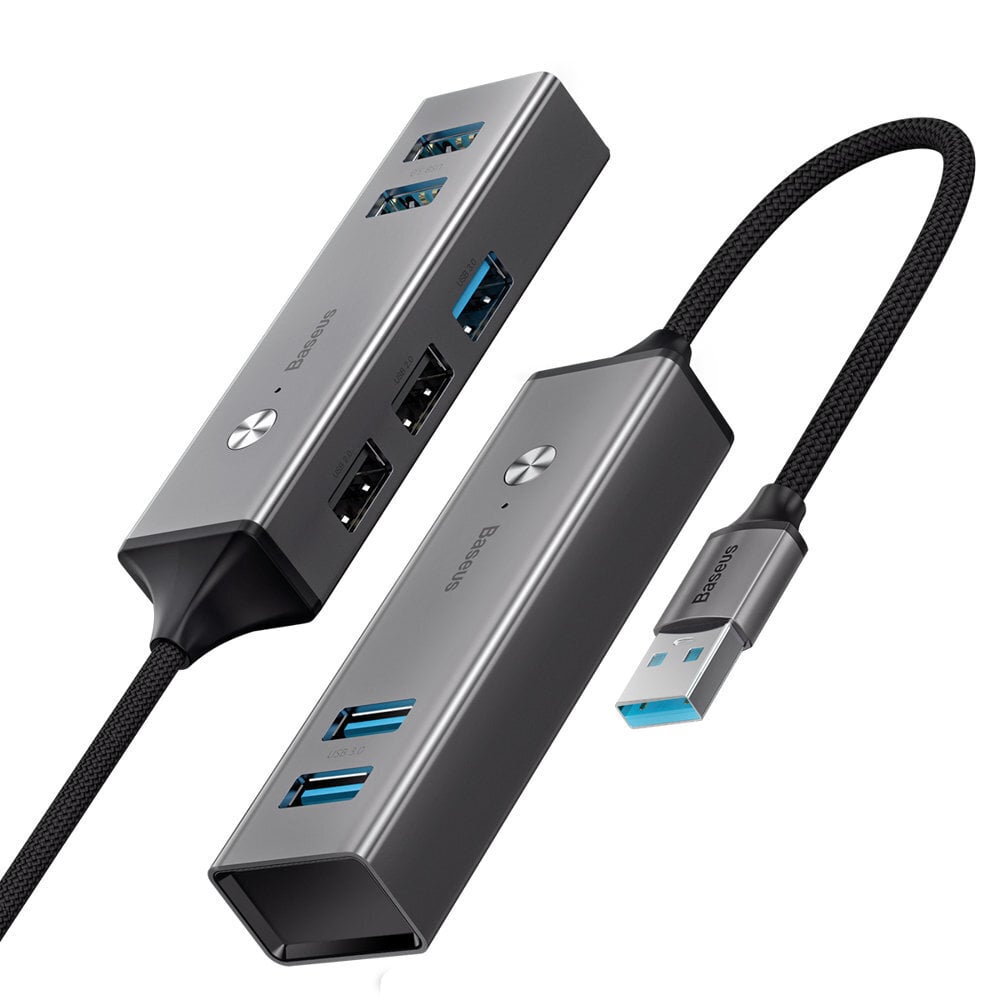 USB HUB-adapter Baseus 3x USB 3.0 + 2x USB 2.0 цена и информация | Mobiiltelefonide kaablid | kaup24.ee