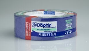 Värvimisteip 38mm x 50m Blue Dolphih Sinine hind ja info | Värvimistööriistad | kaup24.ee