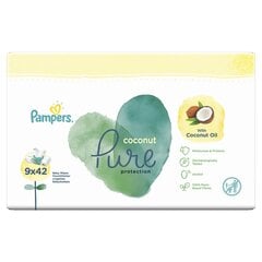 Salvrätikud Pampers Coconut Pure, 9x42 tk. hind ja info | Niisked salvrätikud | kaup24.ee