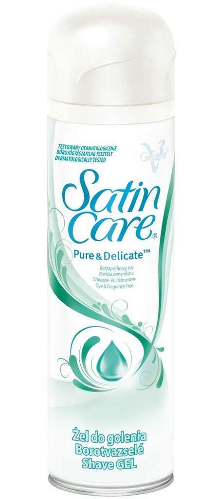 Raseerimisgeel Gillette Satin Care Pure and Delicate, 200 ml цена и информация | Raseerimisvahendid | kaup24.ee