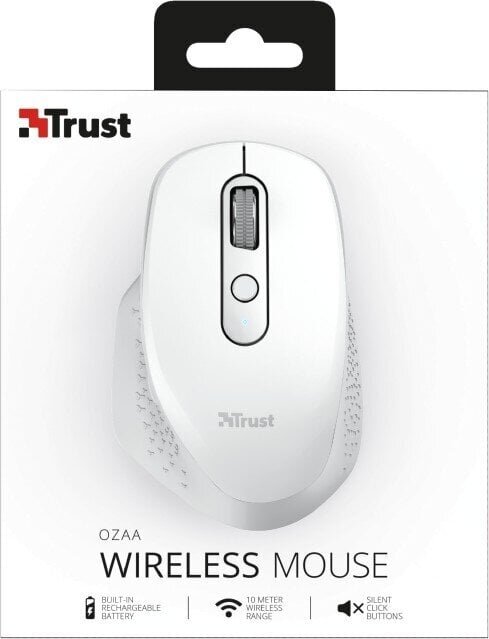 MOUSE USB OPTICAL WRL/OZAA WHITE 24035 TRUST цена и информация | Hiired | kaup24.ee