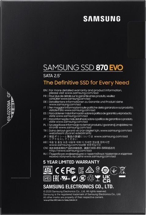 Samsung MZ-77E2T0B/EU hind ja info | Sisemised kõvakettad (HDD, SSD, Hybrid) | kaup24.ee