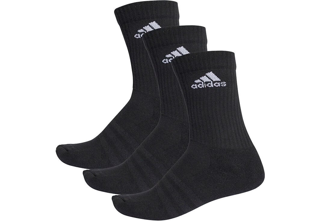 Spordisokid meestele Adidas 3 Stripes Performance Crew 3pak AA2298, 43054, must цена и информация | Meeste sokid | kaup24.ee