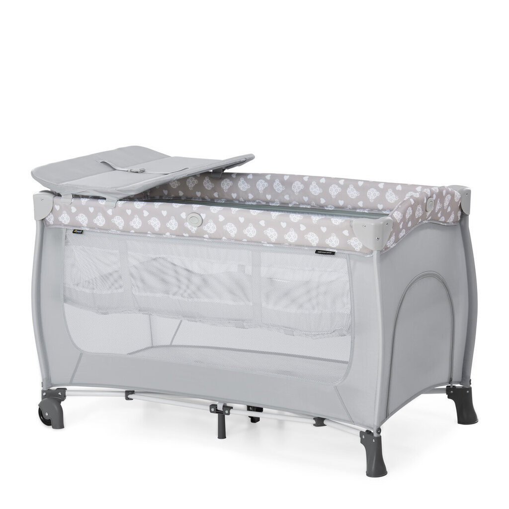 Mänguaedik Hauck Sleep N Play center Teddy, grey hind ja info | Reisivoodid, mänguaedikud | kaup24.ee