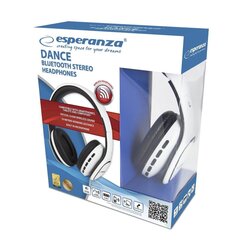 Беспроводные наушники с bluetooth Esperanza Dance EH213W, белый цена и информация | Наушники | kaup24.ee